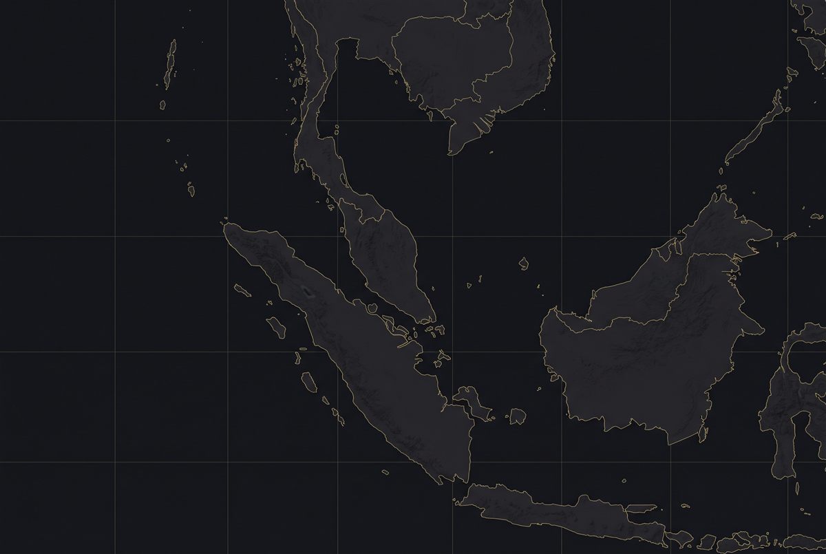 東南アジアの地図。クアラルンプールを拠点としている / Map of Southeast Asia, based in Kuala Lumpur